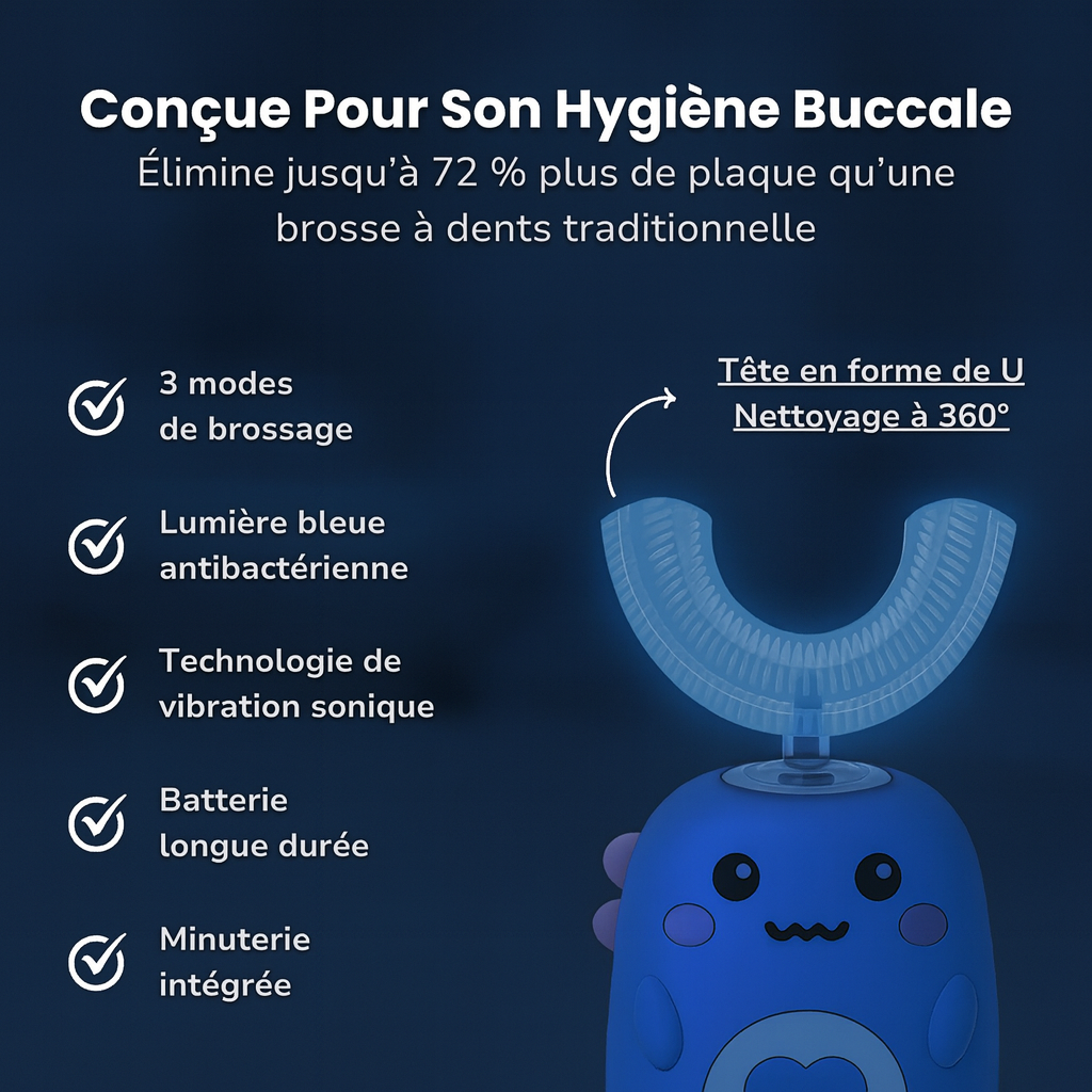 Kouamor | Brosse à Dents Électrique pour Enfant